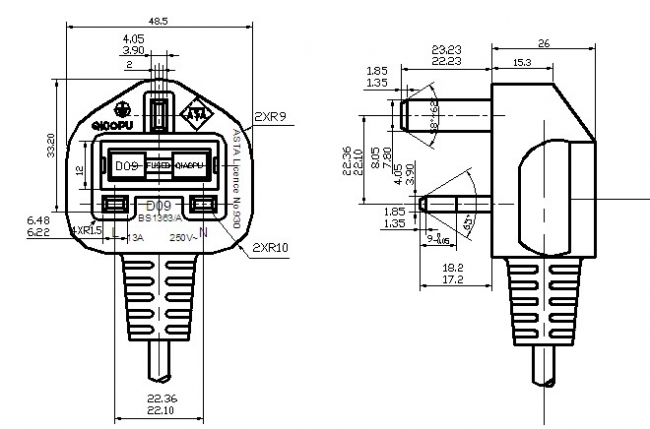 Bahrain Islands (Bahrein islands) Plug Details-Ningbo Qiaopu Electric Co., Ltd.